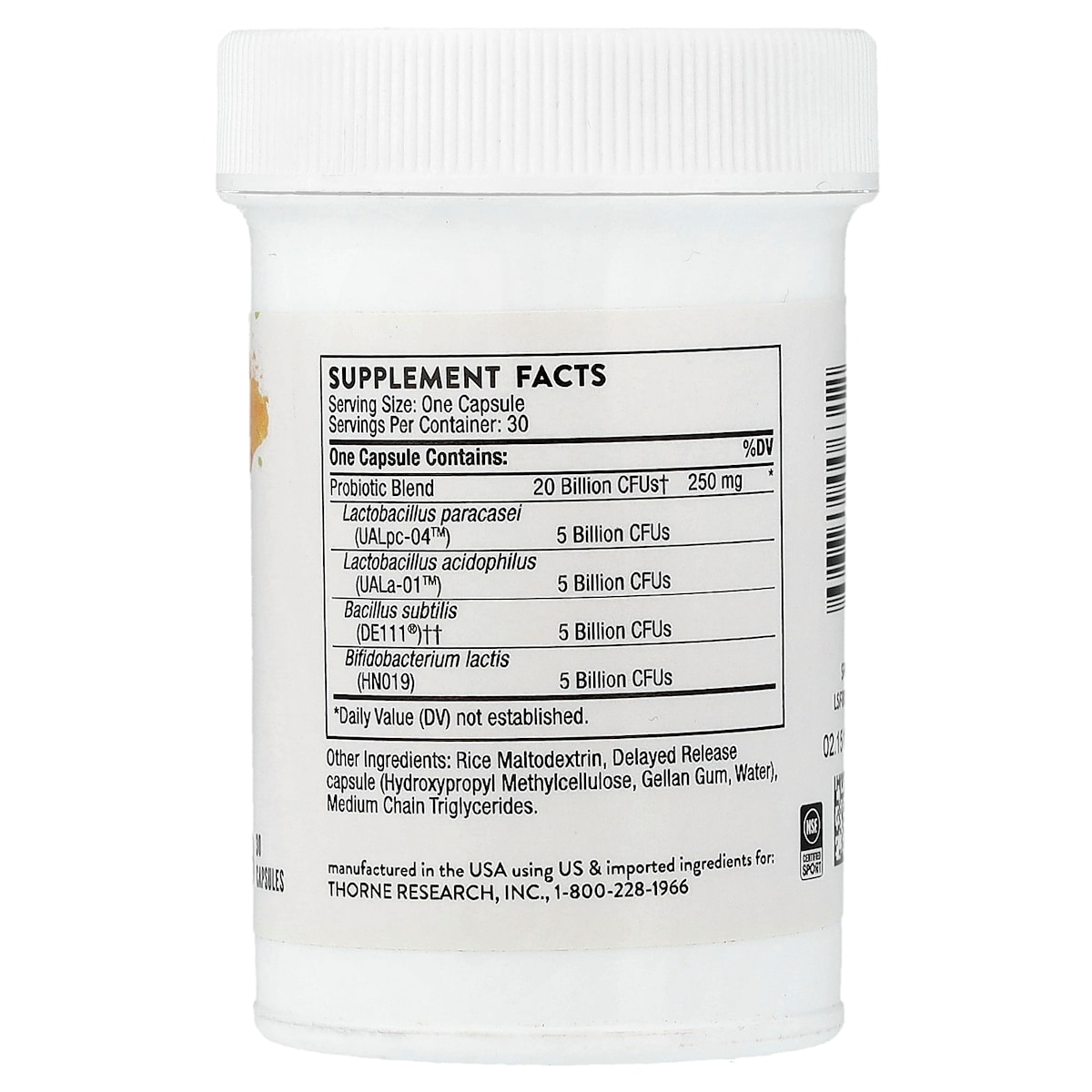 Supplement facts panel