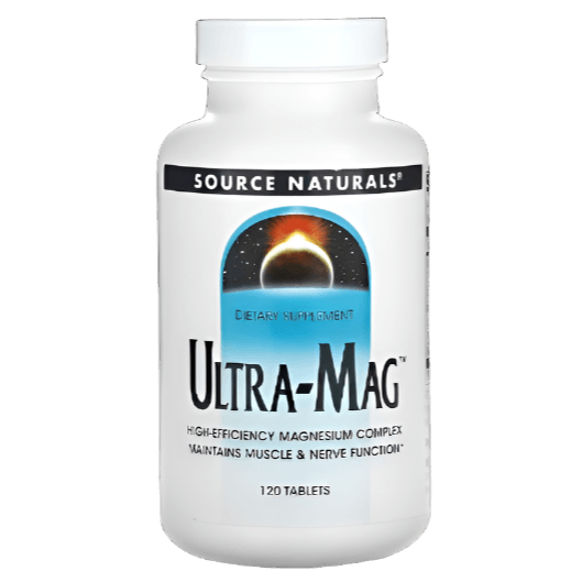Source Naturals Ultra-Mag High-Efficiency Magnesium Complex,Maintains Muscle & Nerve Function, 120 Tablets