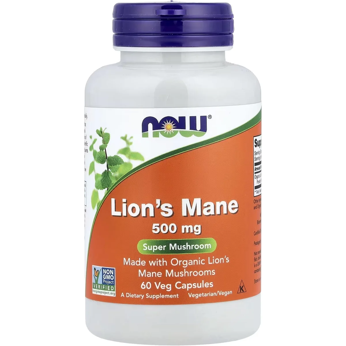 NOW Foods Lion's Mane Mushroom – 500mg, 60 Veg Capsules