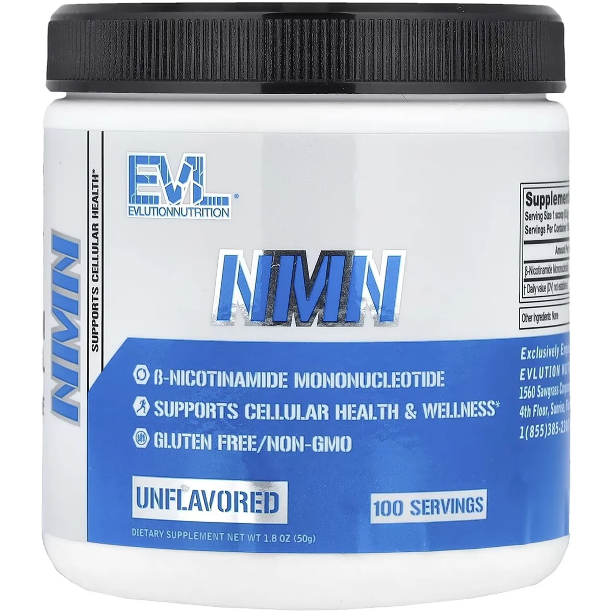EVLution Nutrition NMN Powder – 500mg, 100 Servings