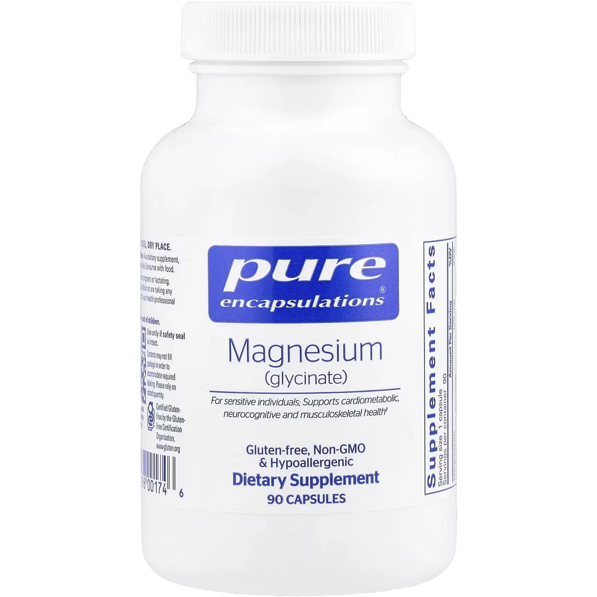 Pure Encapsulations Magnesium Glycinate – 120mg, 90 Capsules
