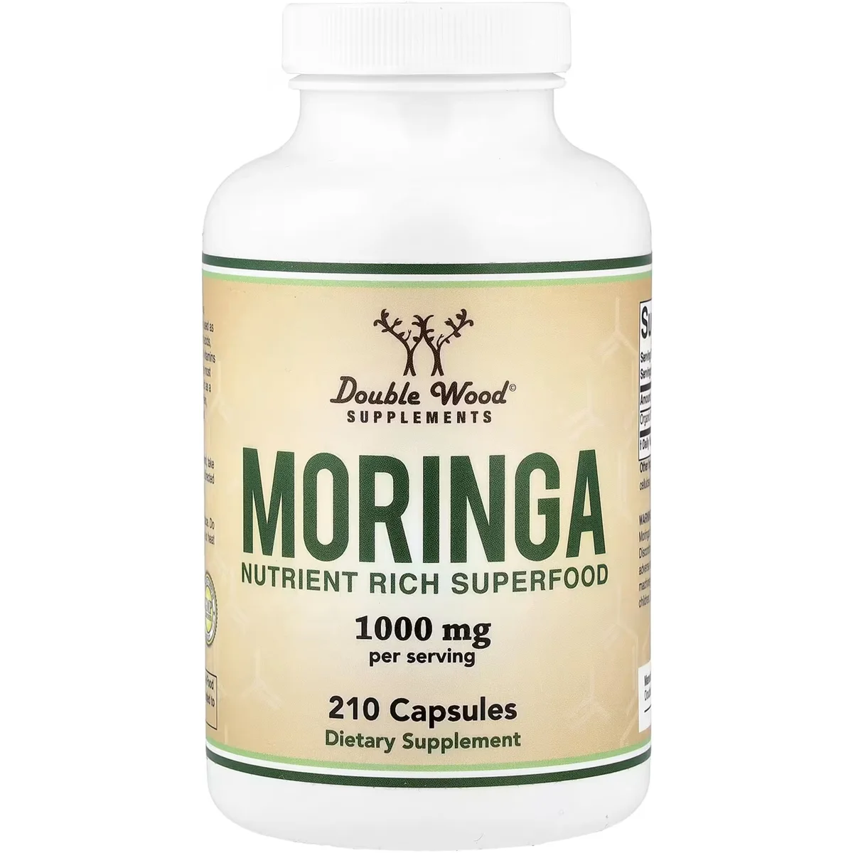 Double Wood Supplements Moringa – 1000mg, 210 Capsules