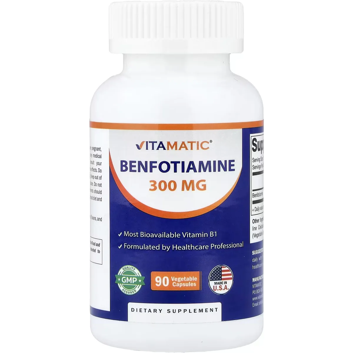 Vitamatic Benfotiamine – 300mg, 90 Capsules