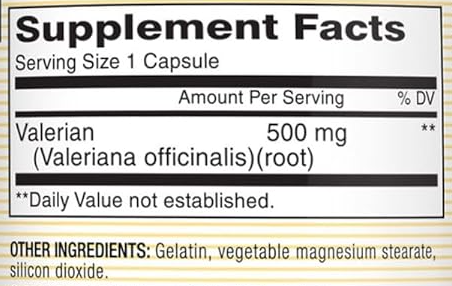 MASON NATURAL Valerian Root – 500 mg | 60 Capsules