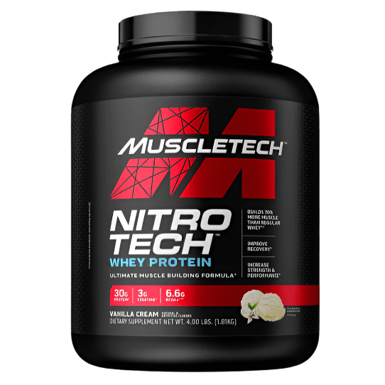 Muscletech Nitro-Tech Whey Performance Protein 4lbs Whey Protein with Creatine
