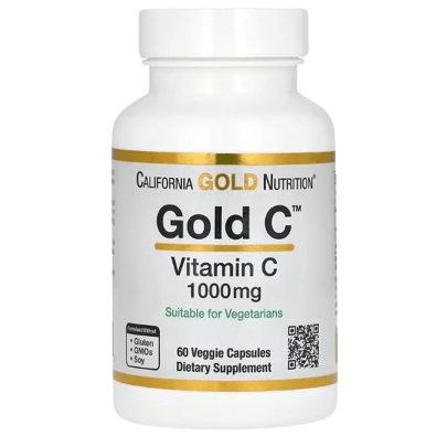 California Gold Nutrition Vitamin C, 1,000 mg, 60 Veggie Capsules