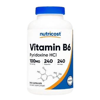 Nutricost Vitamin B6 (Pyridoxine HCl) 100mg, 240 Capsules