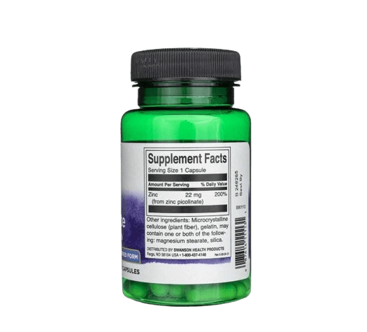 Swanson Zinc Picolinate 22mg Mineral Supplement, 60 Tablets