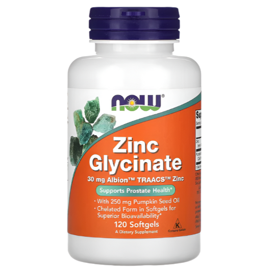 NOW Foods, Zinc Glycinate, 120 Softgels