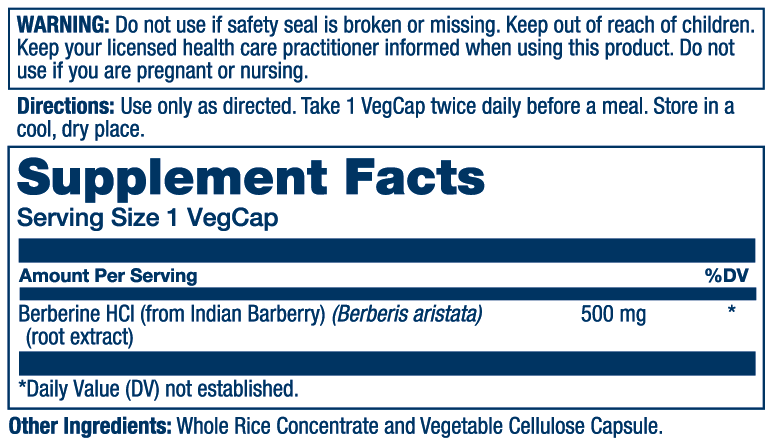 Supplement facts panel