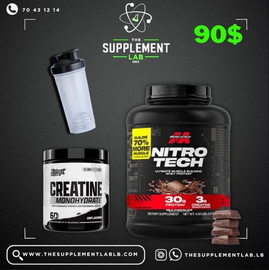 MuscleTech Nitro-Tech & Creatine Power Stack (90$)