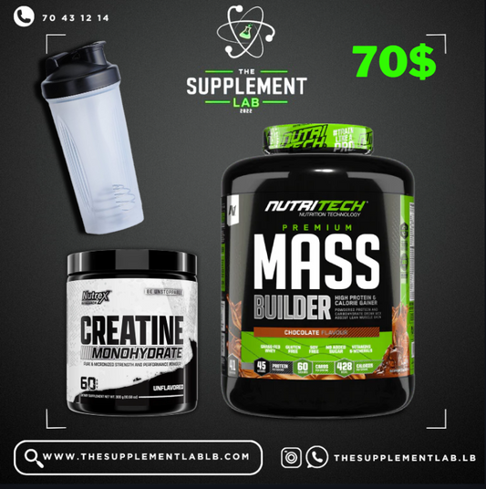 Nutritech Premium Mass Builder & Creatine Stack (70$)