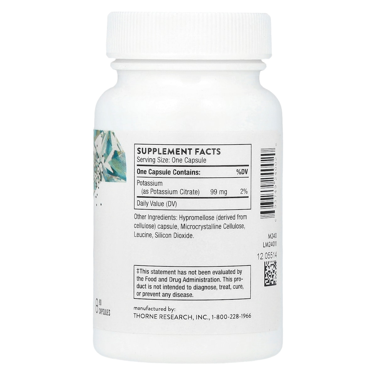 Supplement facts panel