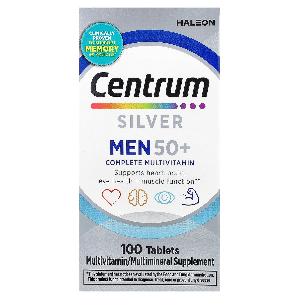 Centrum Multivitamin Men 50+, 100 Tablets