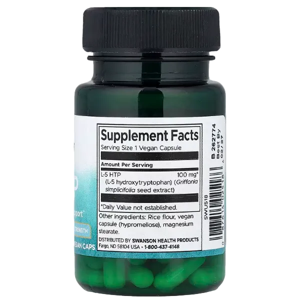 Swanson 5-HTP 100 mg 60 Vegan Capsules