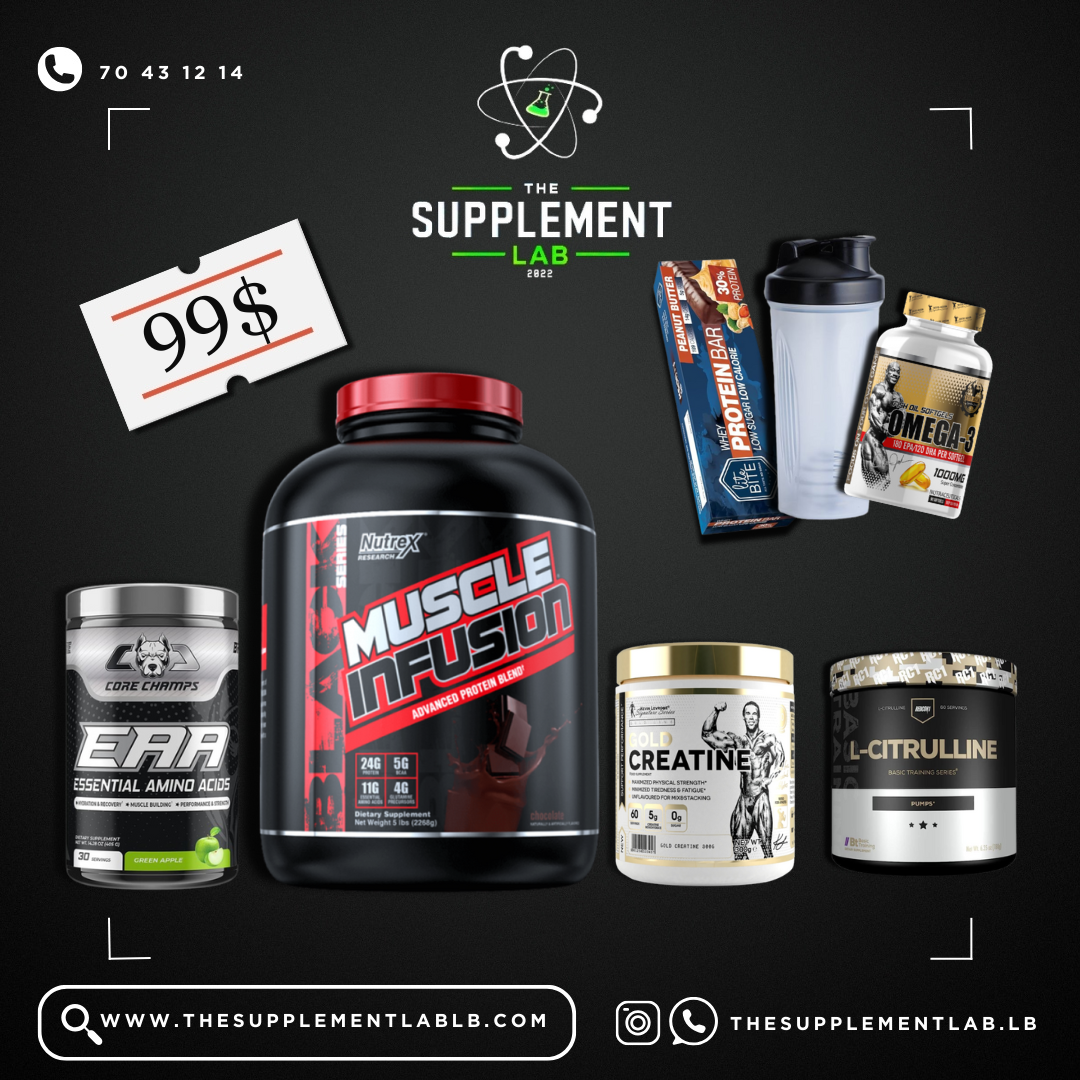 Whey Protein + EAA + Creatine + L-Citruline + Free Shaker, Omega3 & Protein bar