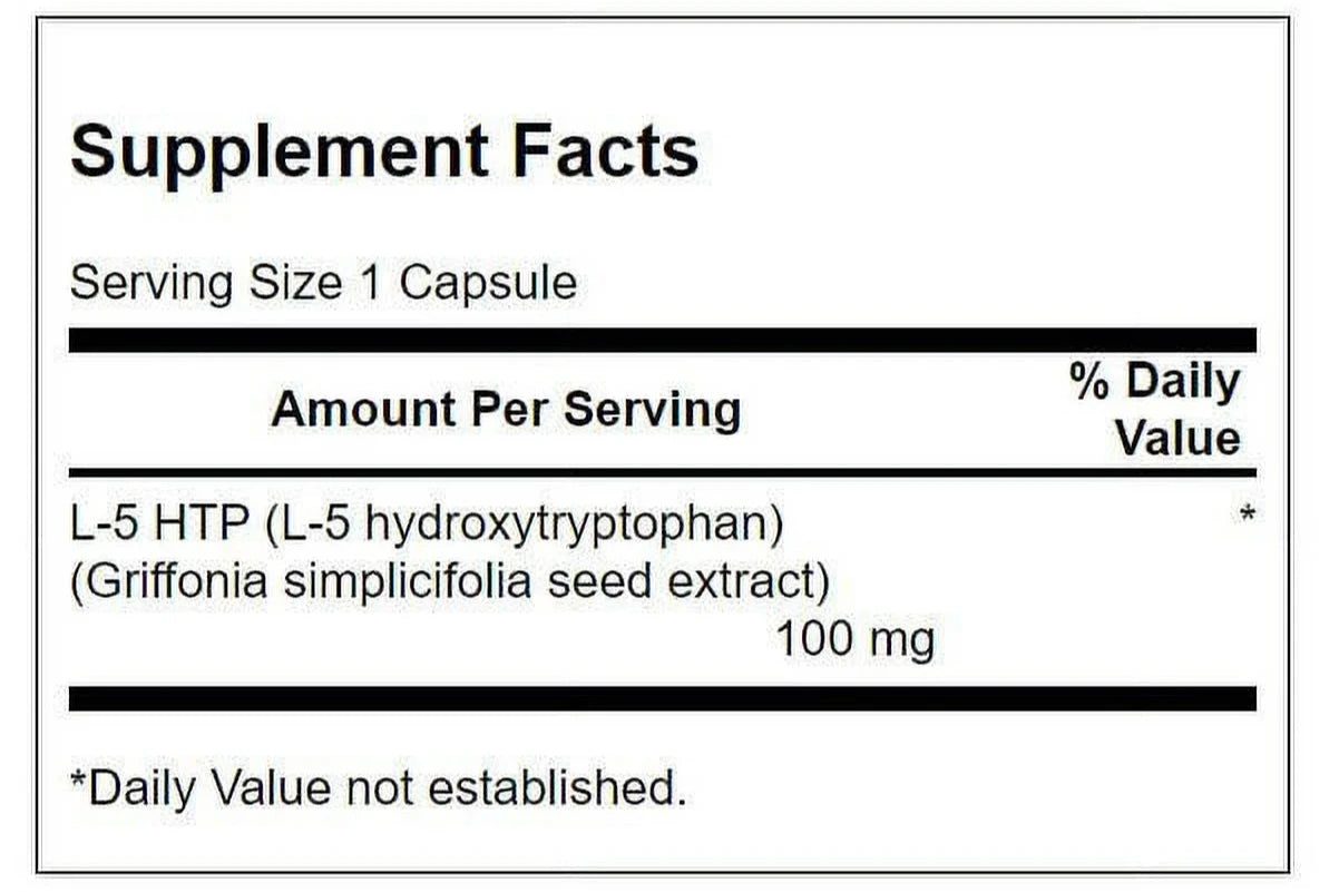 Swanson 5-HTP 100 mg, 60 Capsules