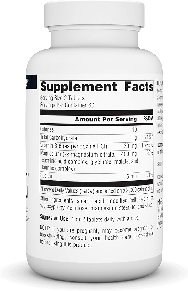 Source Naturals Ultra-Mag High-Efficiency Magnesium Complex,Maintains Muscle & Nerve Function, 120 Tablets