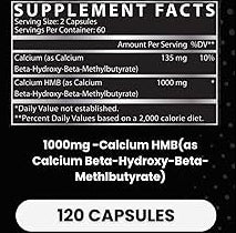 Nutrex Research HMB 1000 – 120 Capsules | Muscle Support, Strength & Recovery