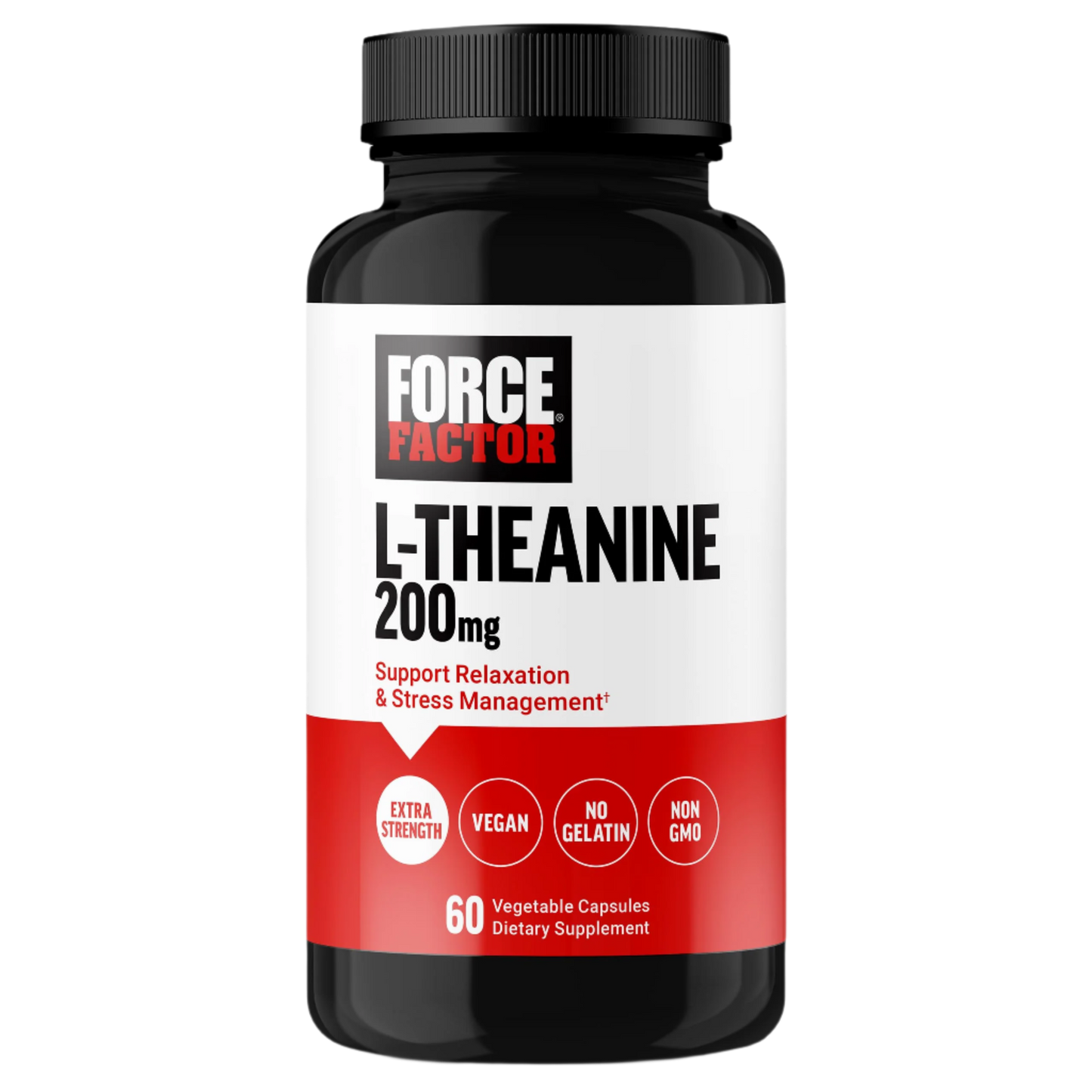 Force Factor, L-Theanine, Extra Strength , 200 mg , 60 Vegetarian Capsules