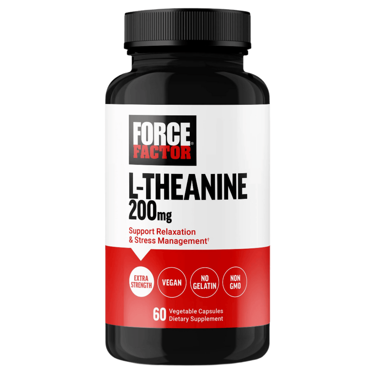 Force Factor, L-Theanine, Extra Strength , 200 mg , 60 Vegetarian Capsules | The Supplement Lab Lebanon