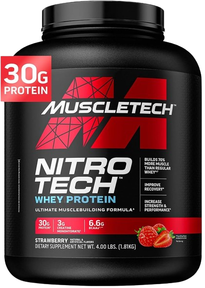 Muscletech Nitro-Tech Whey Performance Protein 4lbs Whey Protein with Creatine