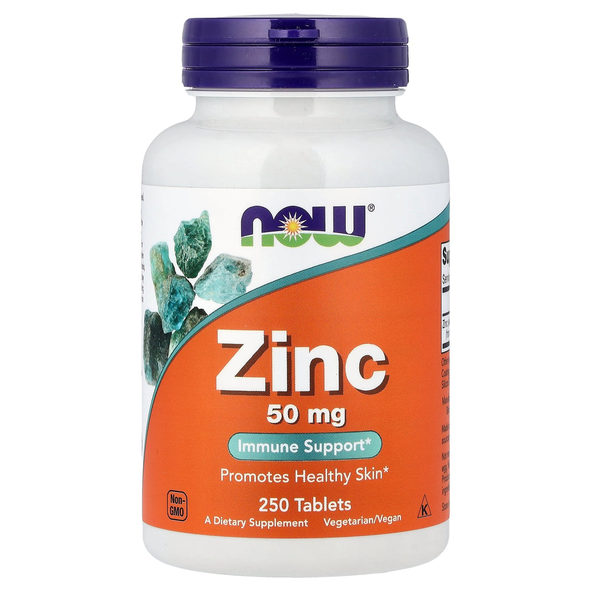 NOW Foods Zinc 50mg, 250 Tablets | The Supplement Lab Lebanon