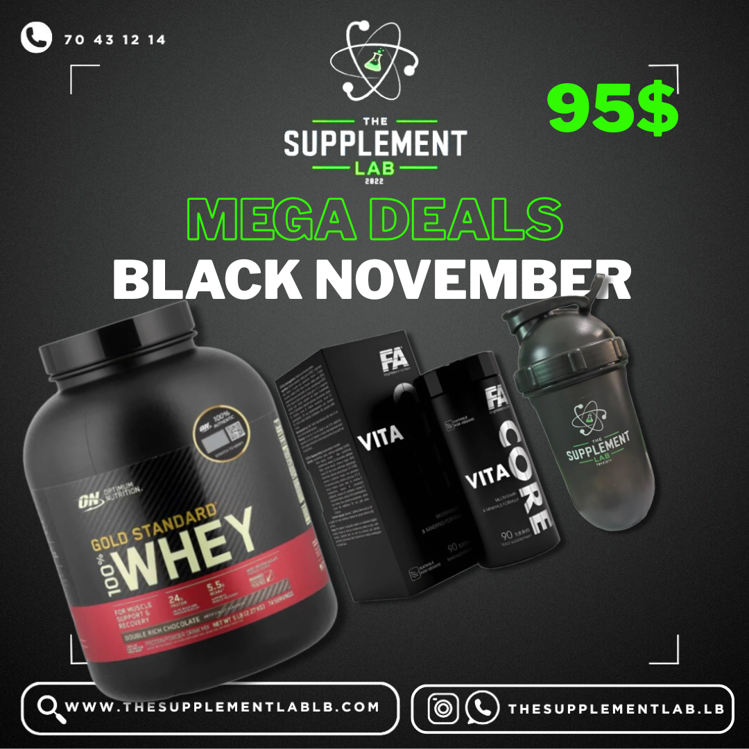 Gold Standard Whey, Vita Core Multivitamin, Shaker