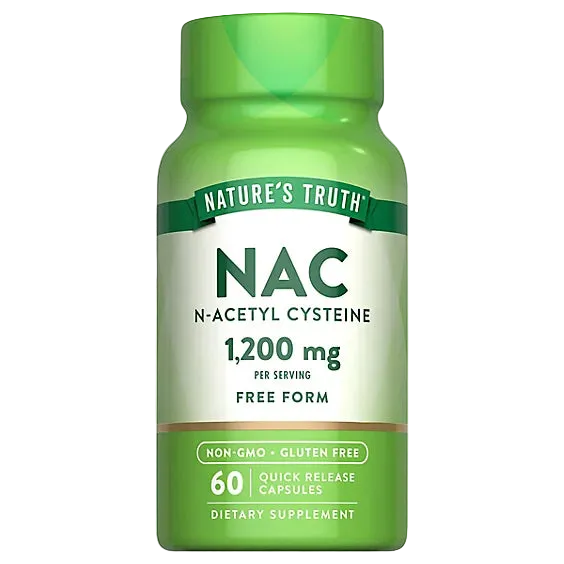Nature’s Truth NAC Supplement – 1200 mg, 60 Capsules | Antioxidant & Liver Support