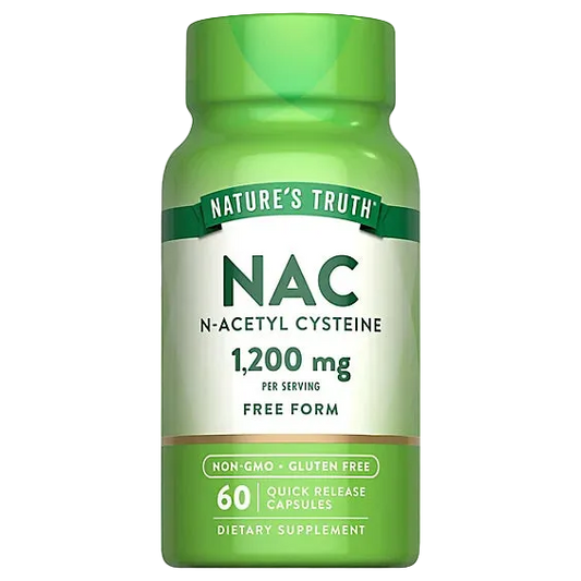 Nature’s Truth NAC Supplement – 1200 mg, 60 Capsules | Antioxidant & Liver Support