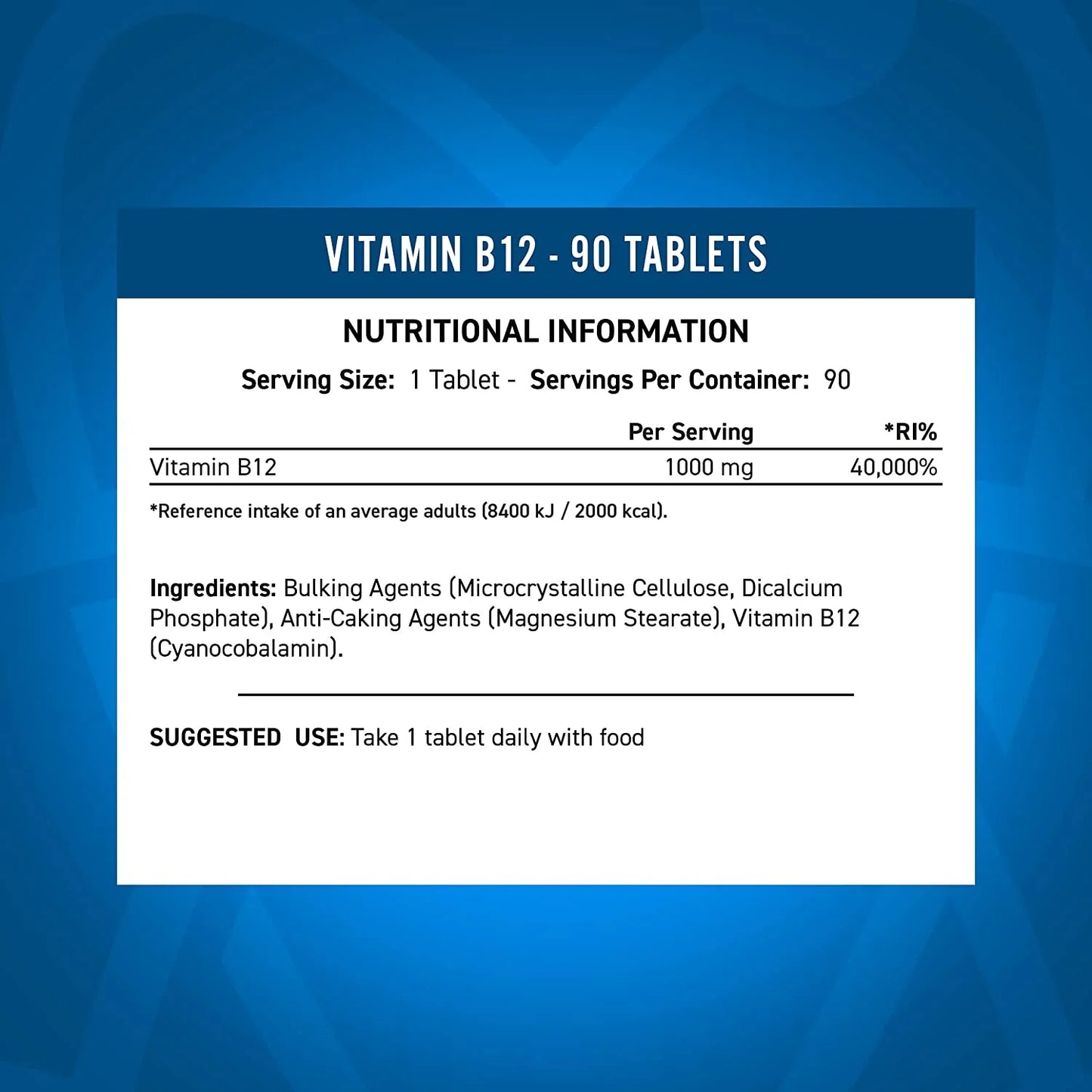 Applied Nutrition Vitamin B12 – 90 Capsules | Energy Support, Nervous System & Red Blood Cell Health