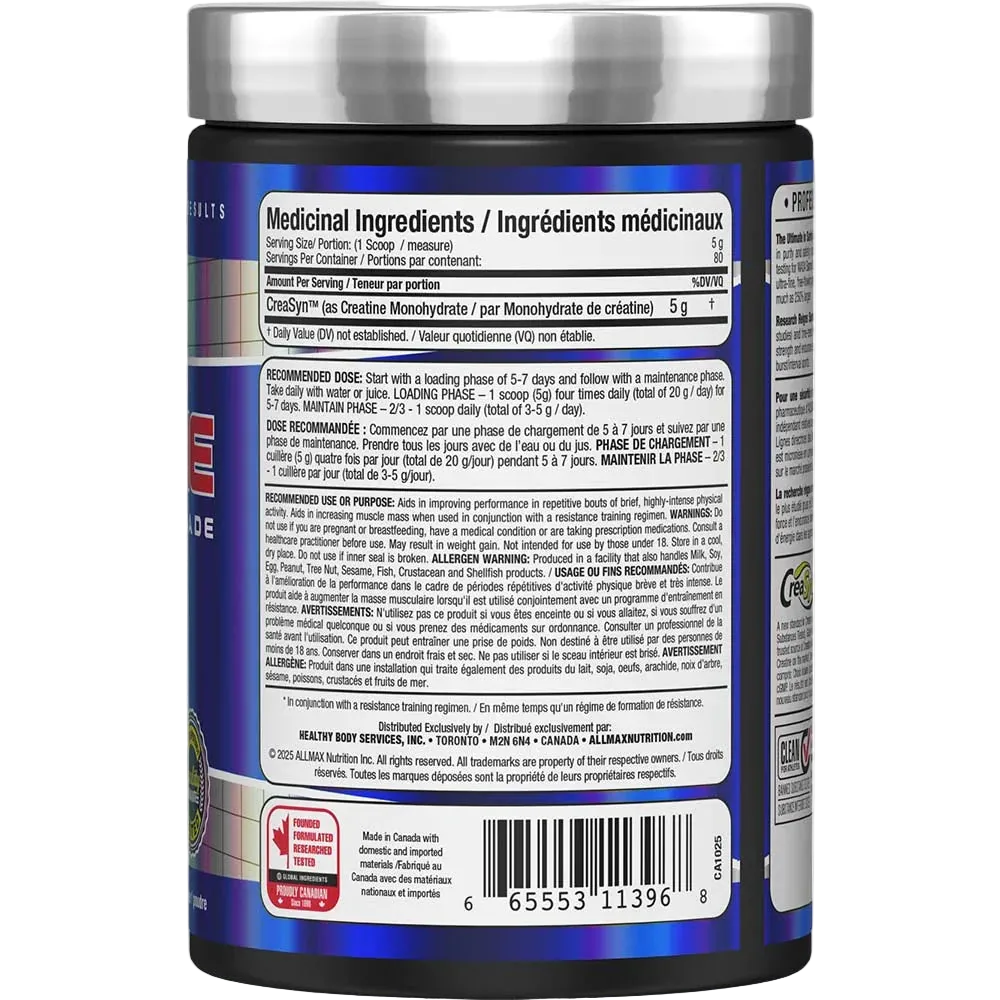 ALLMAX Micronized Creatine Monohydrate (400g / 80 Servings)
