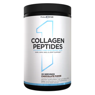 Rule 1 Collagen Peptides Powder – Hydrolyzed Bovine Collagen with Hyaluronic Acid & Vitamin C, 250 g (20 Servings) | Hair, Skin, Nails & Joint Support