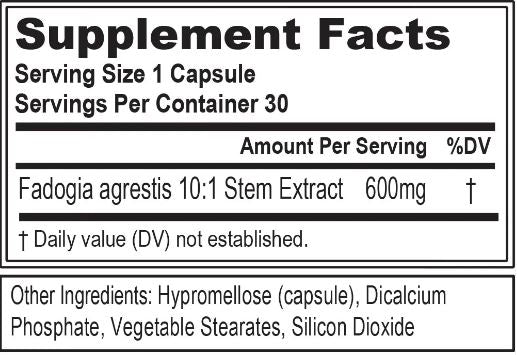 EVLution Nutrition, Fadogia Agrestis, 600 mg, 30 Veggie Capsules