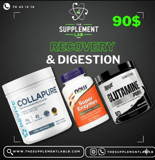 Rcovery & Digestion Bundle - Collagen, Digestive Enzyme & Glutamine