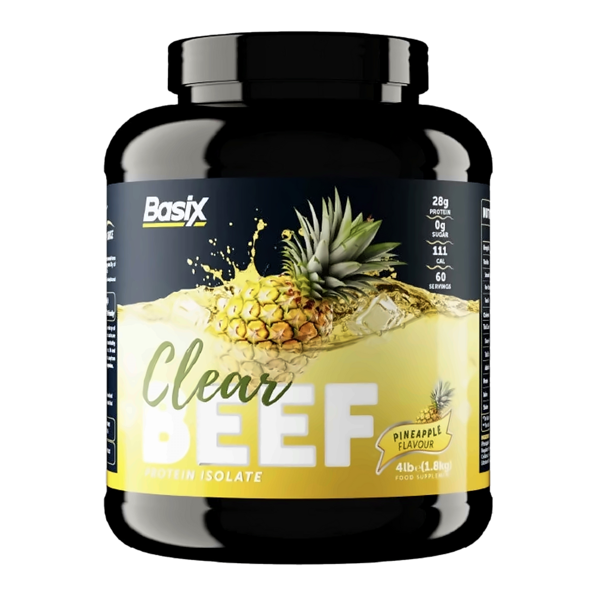Basix Clear Beef Protein Isolate Pineapple 4 lb | The Supplement Lab Lebanon