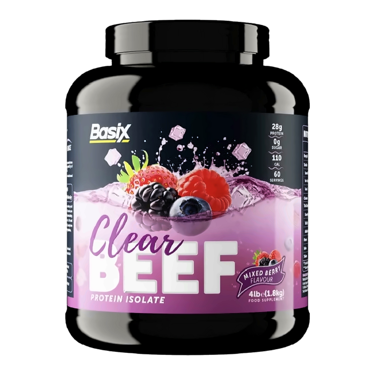 Basix Clear Beef Protein Isolate Mixed Berry 4 lb