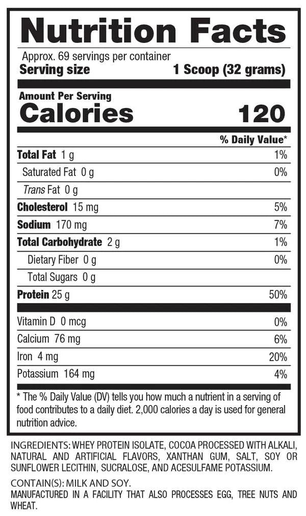 BPI Iso-Hun, 69 Servings, 25g Protein, 0 Sugar