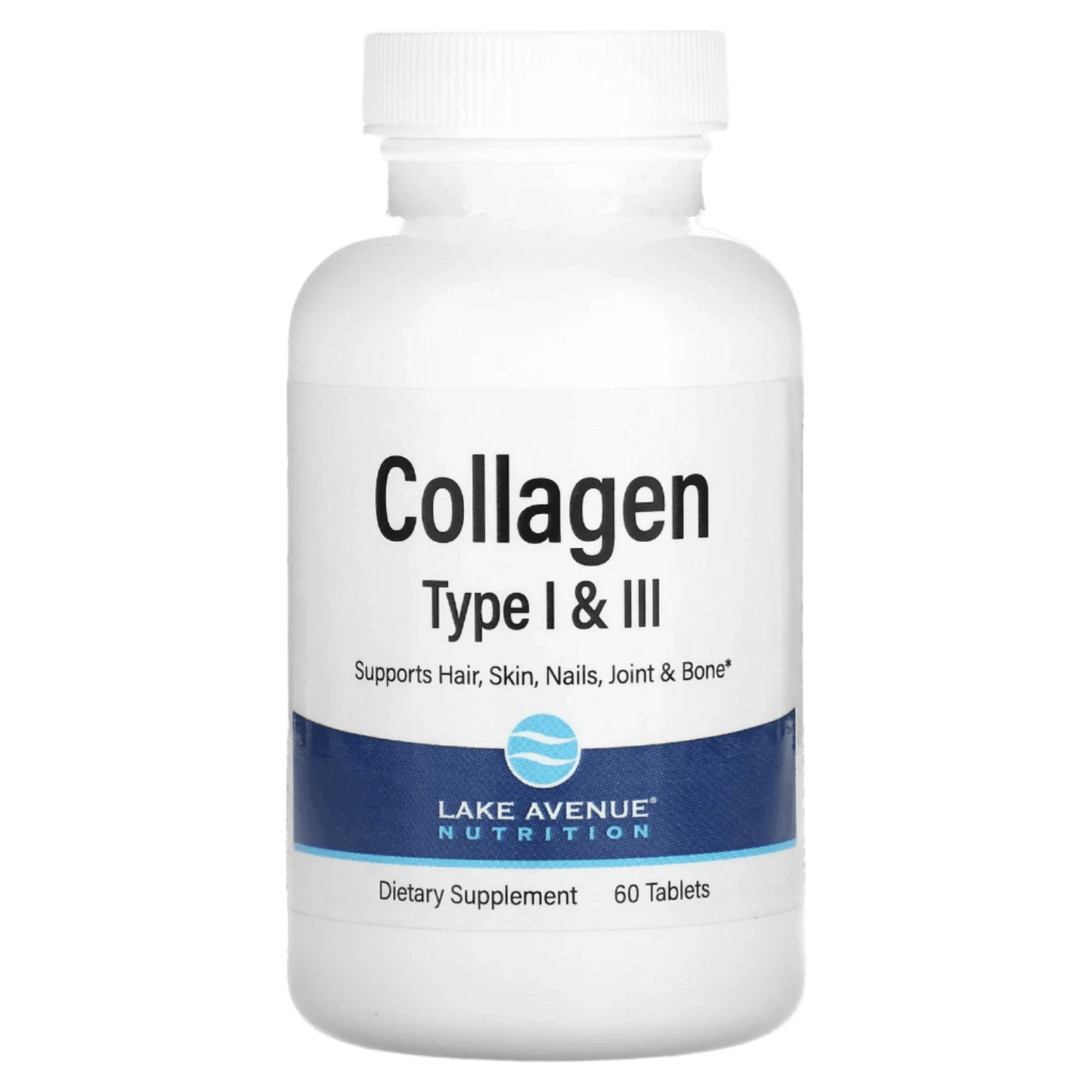 Lake Avenue Nutrition, Hydrolyzed Collagen Type I & III, 3,000 mg, 60 Tablets