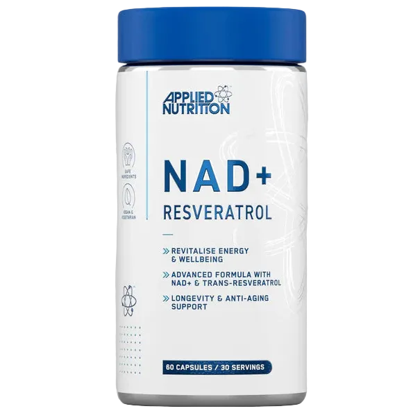 Applied Nutrition NAD+ Resveratrol 60 Capsules (30 Servings)