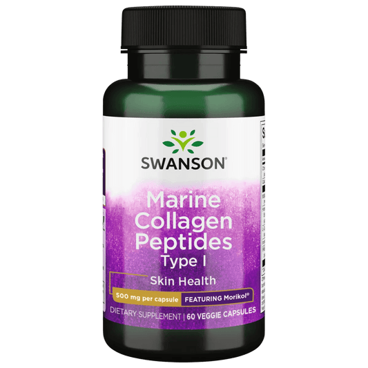Swanson Marine Collagen Peptides (Fish Collagen Peptides), 400 mg, 60 Capsules