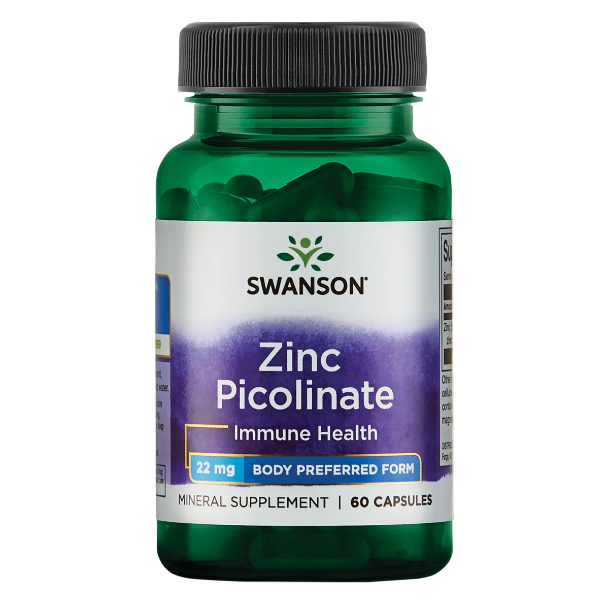 Swanson Zinc Picolinate 22mg Mineral Supplement, 60 Tablets