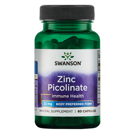 Swanson Zinc Picolinate 22mg Mineral Supplement, 60 Tablets