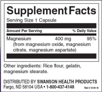 Swanson Premium, Triple Magnesium Complex, 30 Servings