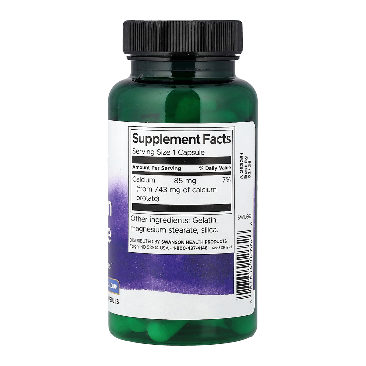 Supplement facts panel