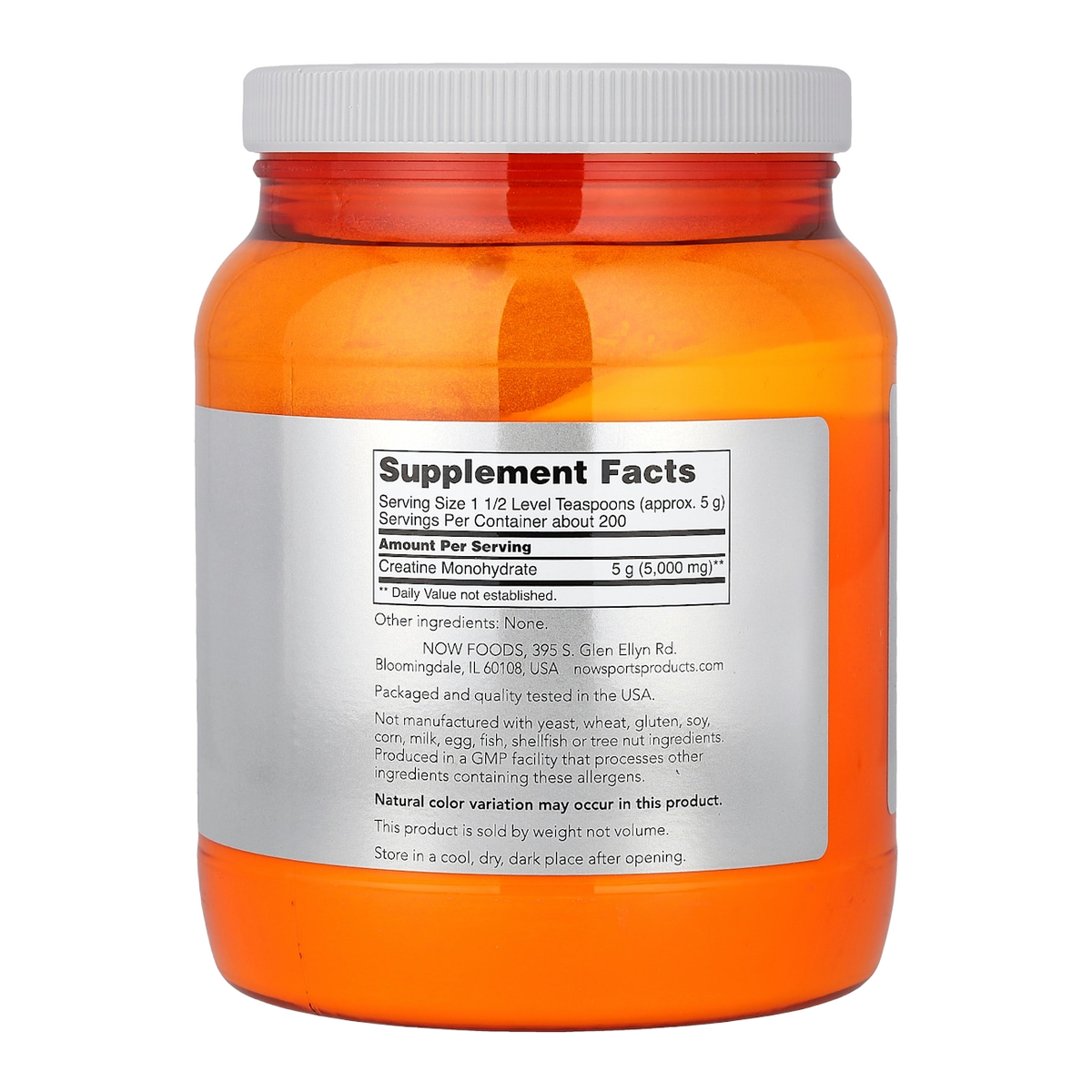 Supplement facts panel