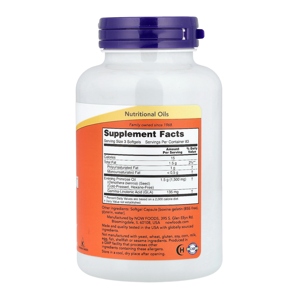 Supplement facts panel