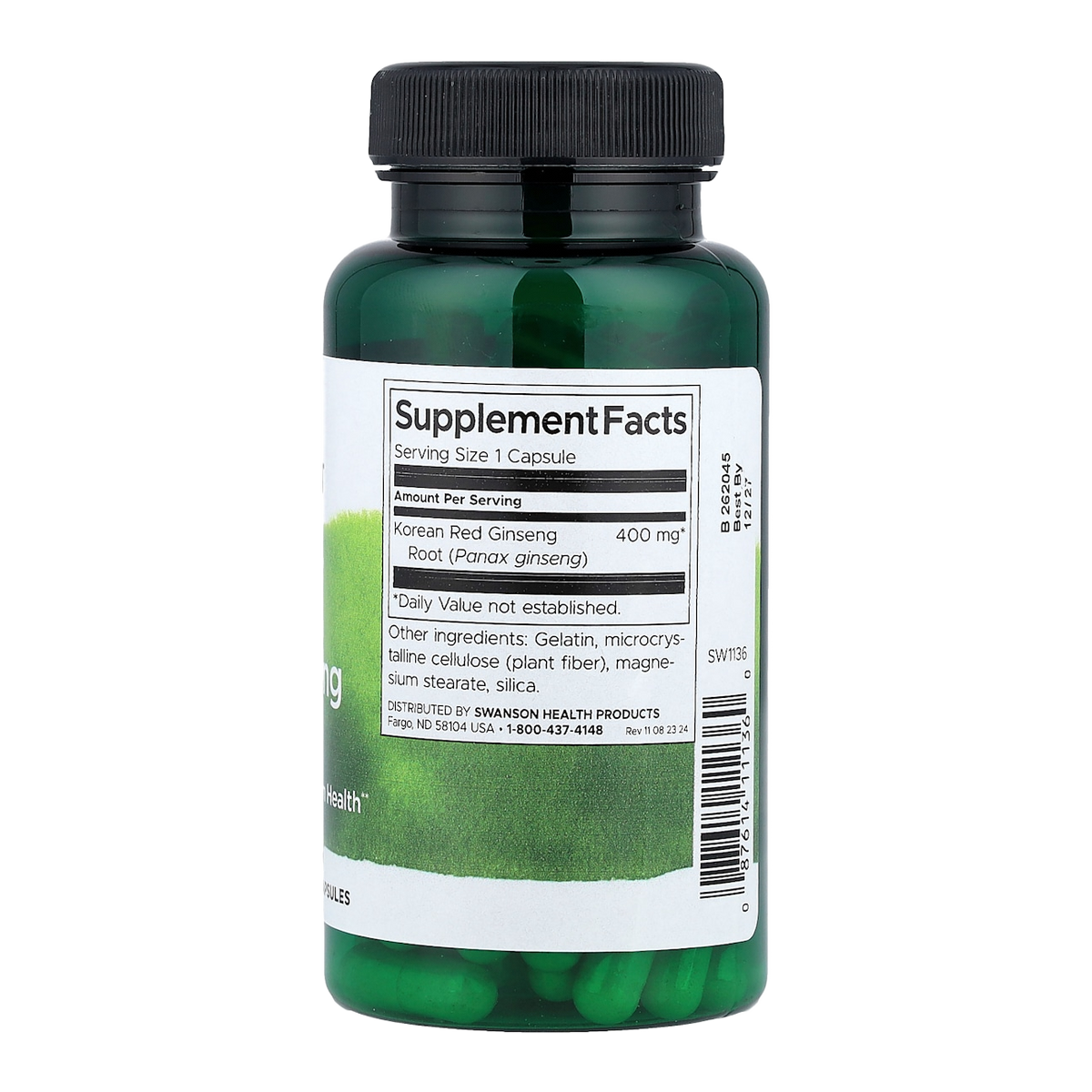Supplement facts panel