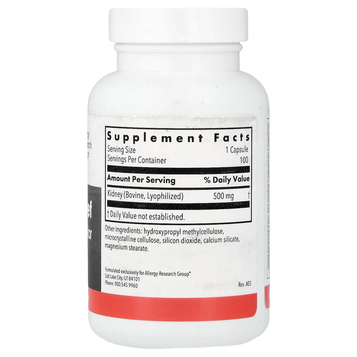Supplement facts panel