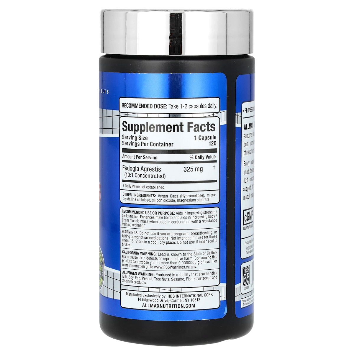 Supplement facts panel